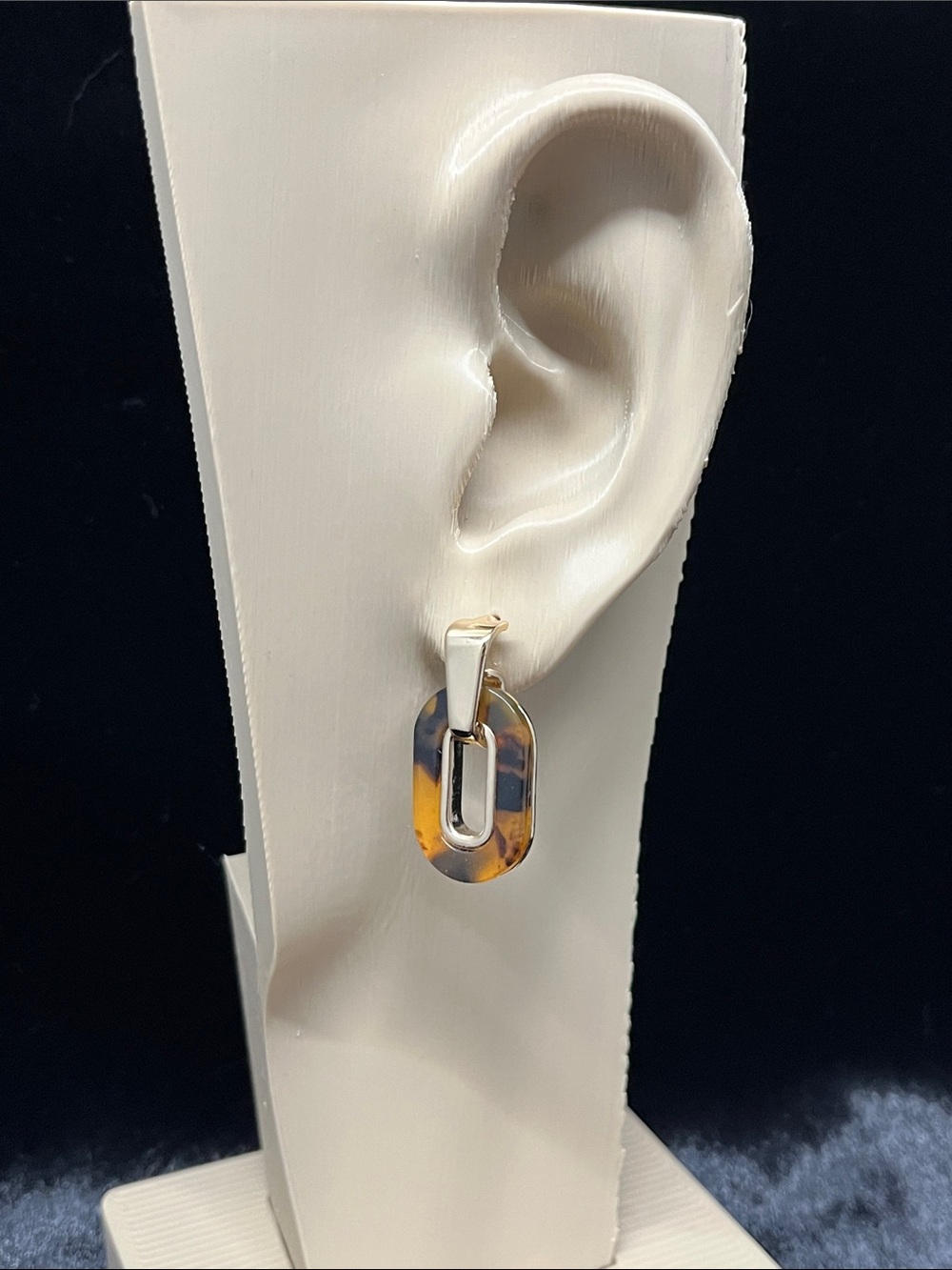 Gold-Tone and Tortoiseshell Link Drop Earrings - Women's Jewelry